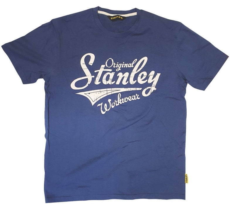 T-shirts à manches courtes Stanley Benton 1 noir, 1 bleu et 1 gris, taille L, tour de poitrine 45", lot de 3