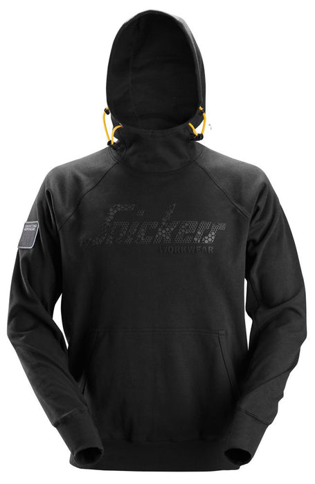 Bluza z kapturem Snickers Logo czarna XS obwód klatki piersiowej 84 cm