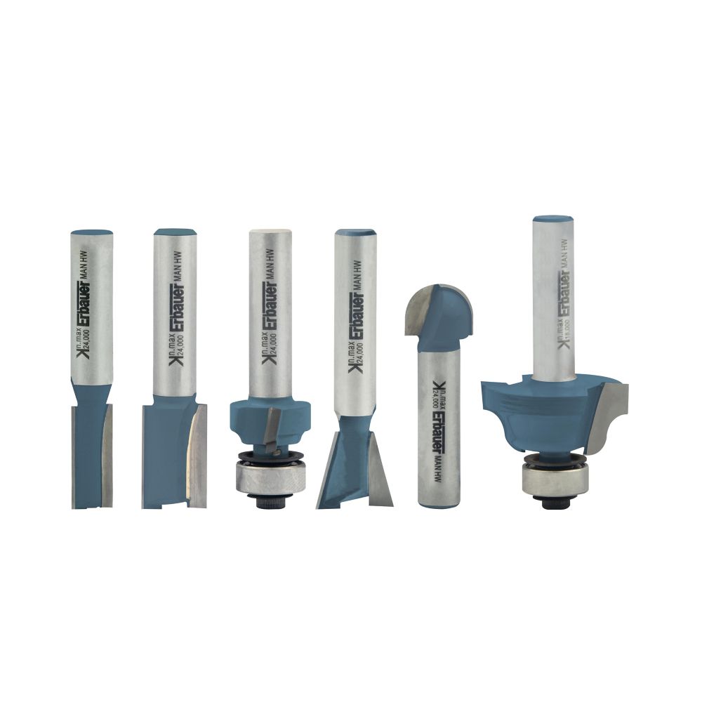 Small Router Erbauer Erbauer 6mm Shank Router Bit Set 6 Pack — Screwfix EU