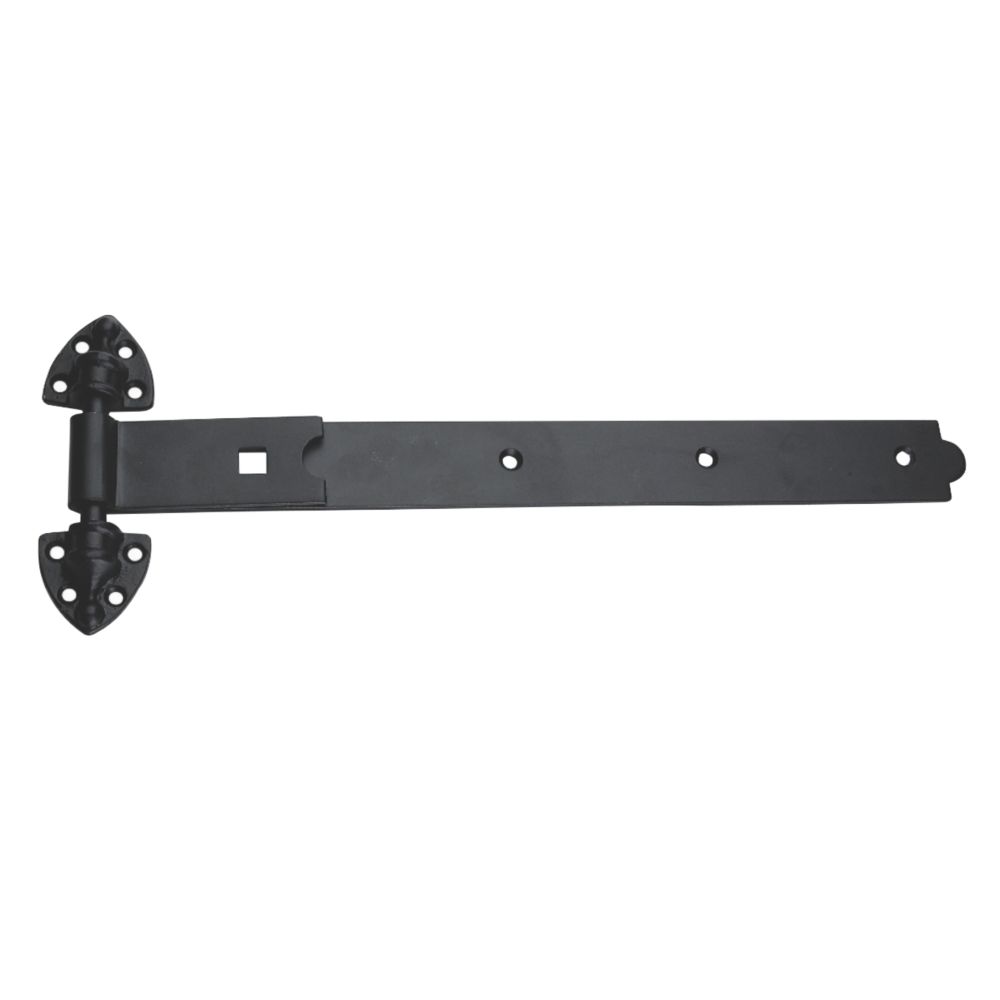 Smith & Locke Black Powder-Coated Straight Heavy Reversible Gate Hinge ...