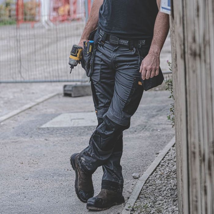 DeWalt Barstow, pantalones de trabajo con bolsillos de pistolera, gris carbón (cintura 30", largo 29")