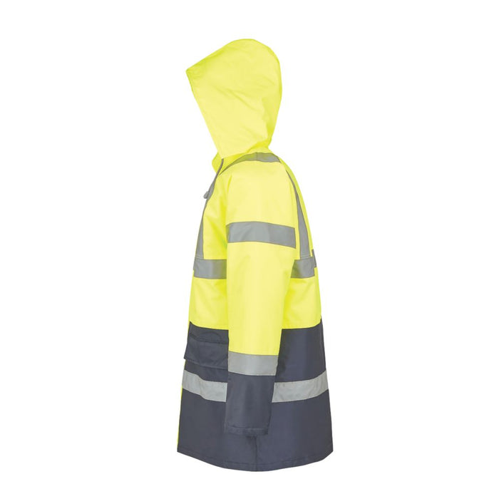 Site Shackley, chaqueta de alta visibilidad, amarillo/azul marino, talla M (pecho 51")