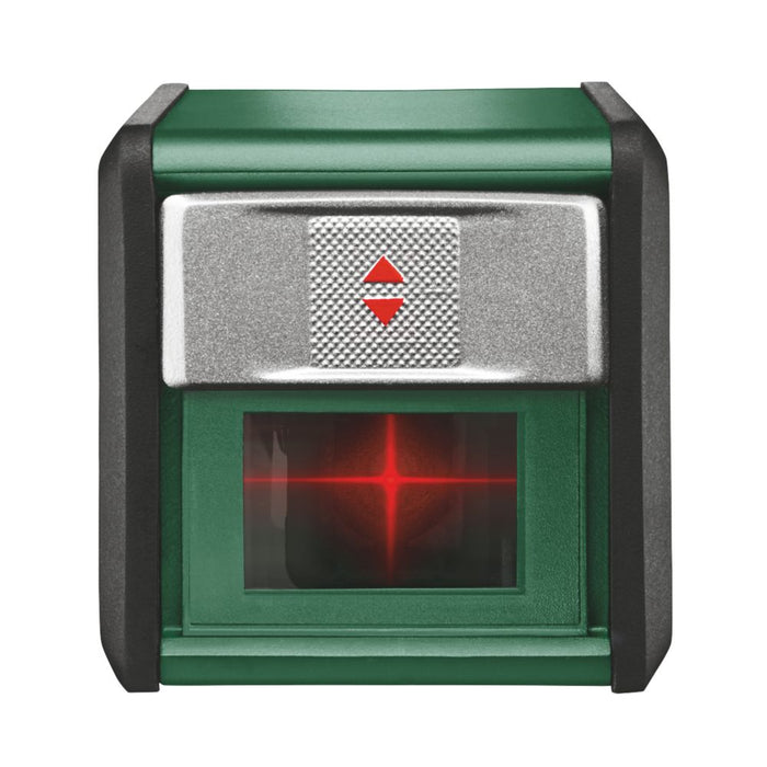 Samopoziomujący niwelator laserowy wyświetlający czerwone linie skrzyżowane Bosch Quigo