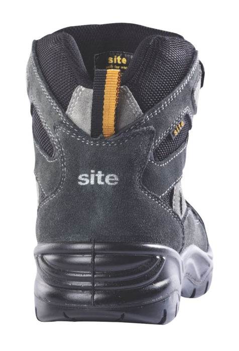 Site Granite, zapatillas de seguridad, gris oscuro, talla 8