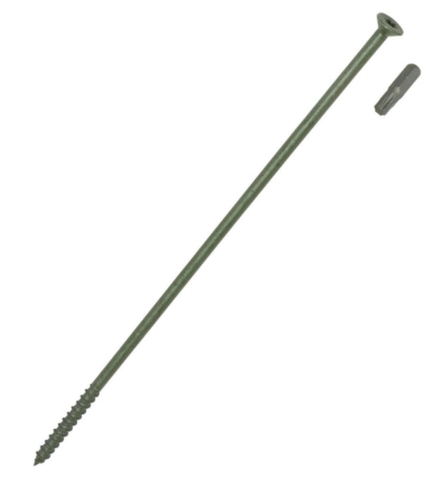Tornillos para viga de rosca cortante TX de cabeza con doble avellanado Timber-Tite, 6,5 × 200 mm, pack de 10