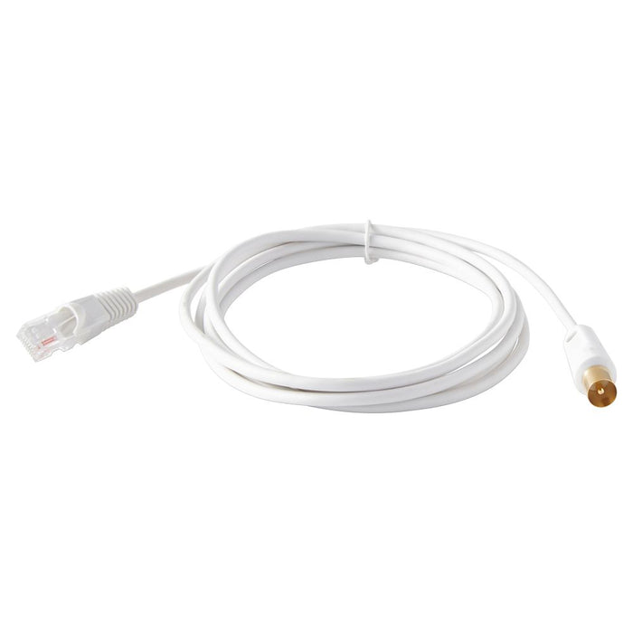 RJ45 to Coax (Male) Cable Gold Pin 2m
