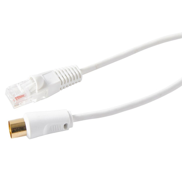 RJ45 to Coax (Male) Cable Gold Pin 2m