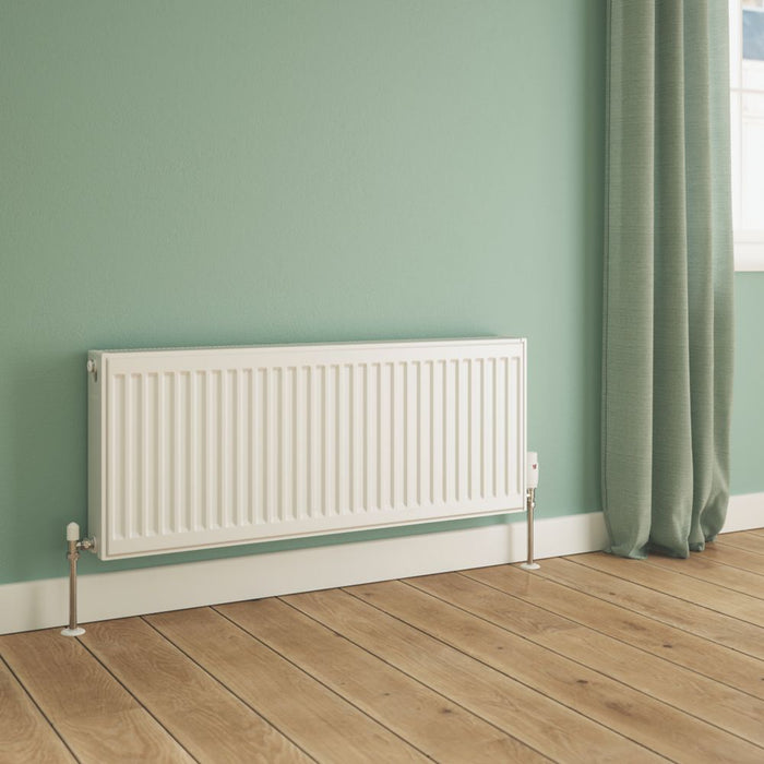 Radiateur eau chaude à double panneau Flomasta type 22 400 x 1000mm blanc