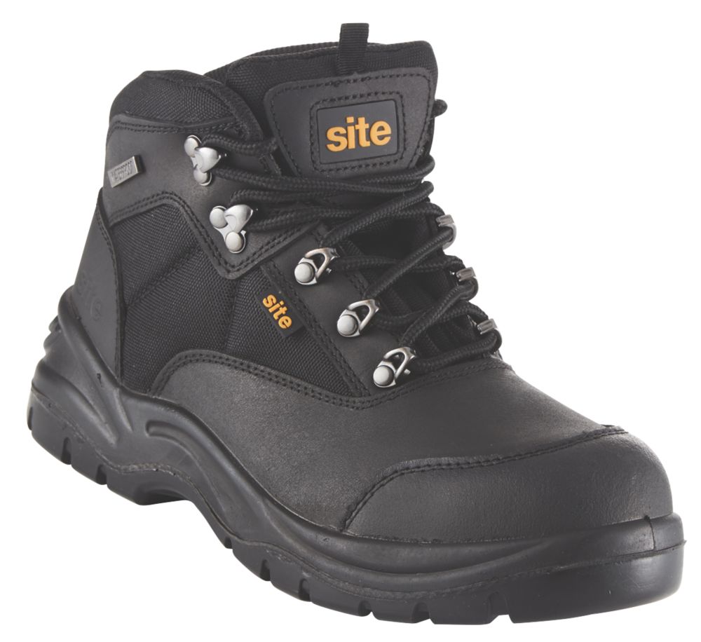 Site Onyx Safety Boots Black Size 42 — Screwfix EU