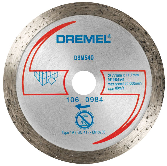 Tarcza do cięcia płytek do pilarki kompaktowej Dremel DSM540 3″ (77 mm) x 2 x 11,1 mm