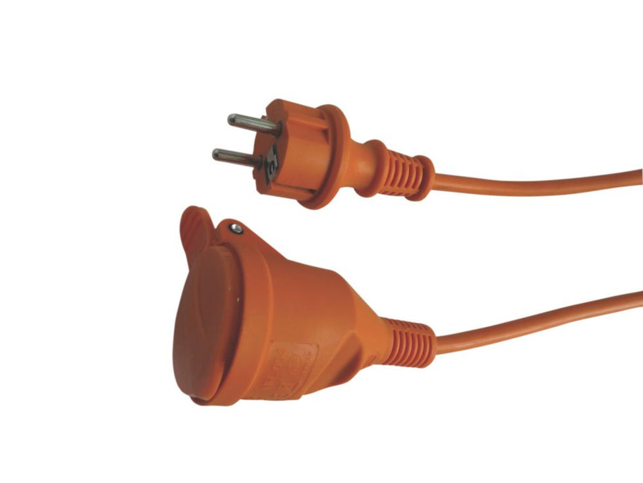 Diall 16A 1-Gang Unswitched  Extension Lead with Valve Orange 20m