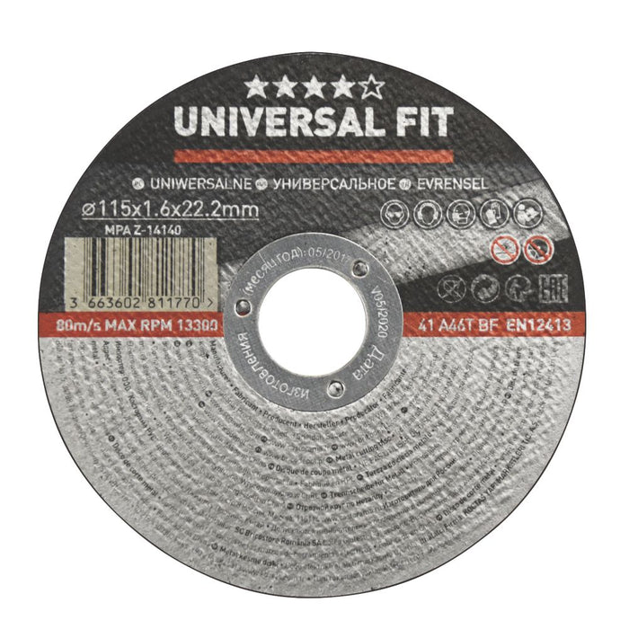 Metal Metal Cutting Disc 4 12" (115mm) x 1.6 x 22.2mm