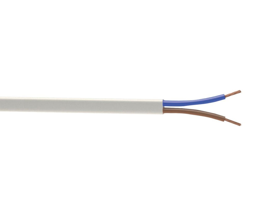 Câble souple H03VVH2-F 2x0,75mm2 Blanc - Touret de 50m
