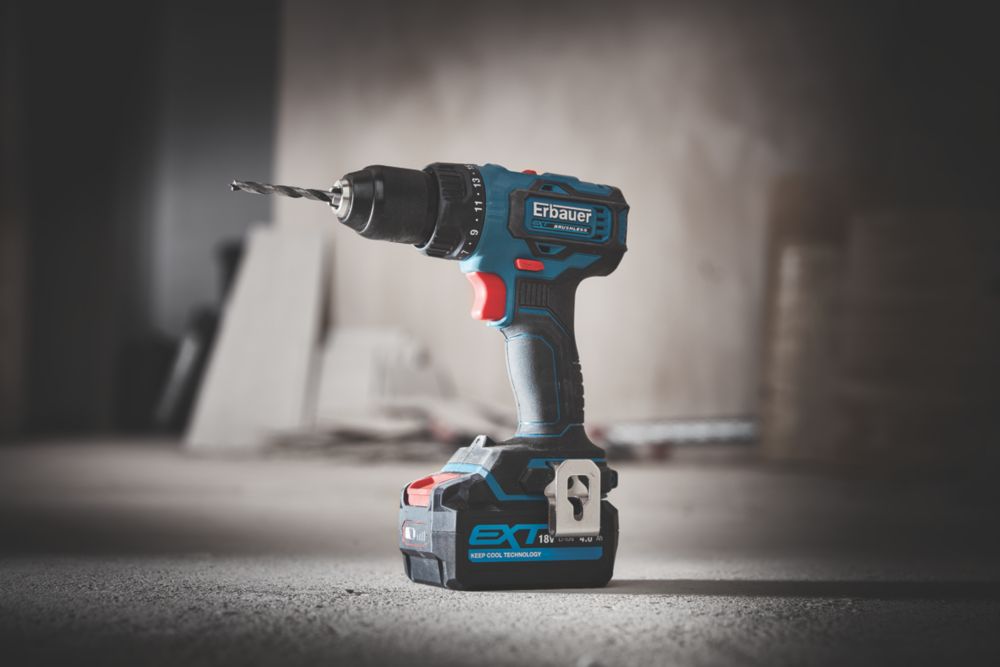 Erbauer EDD18-Li-2 18V 1 x 4.0Ah Li-Ion EXT Brushless Cordless Drill Driver