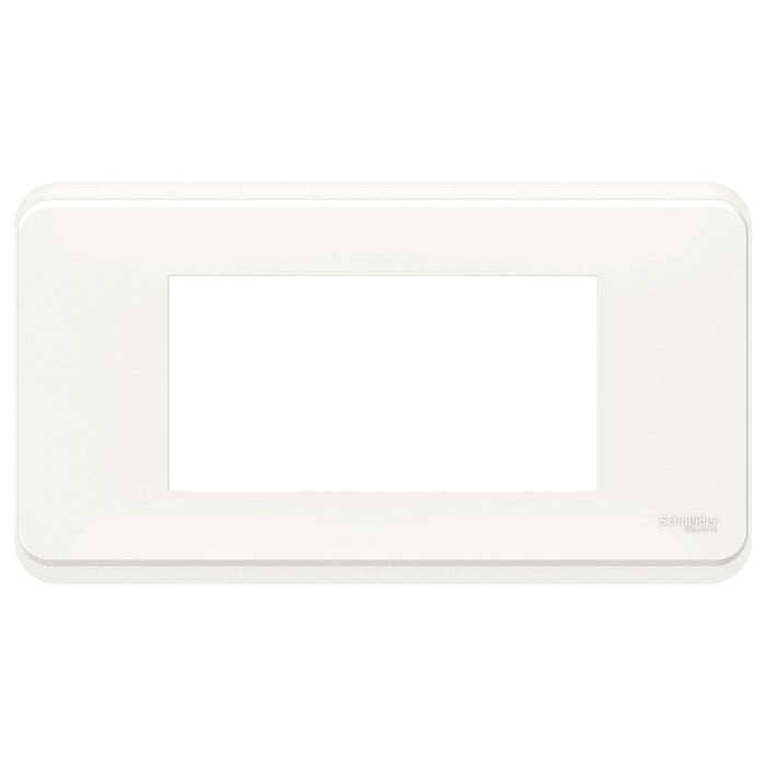 Plaque de finition 4 modules blanc, Unica Pro Schneider 