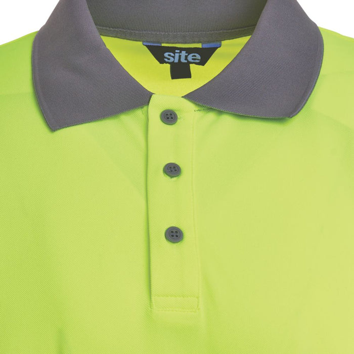 Site  Hi-Vis Polo Shirt Yellow Medium 42 12" Chest
