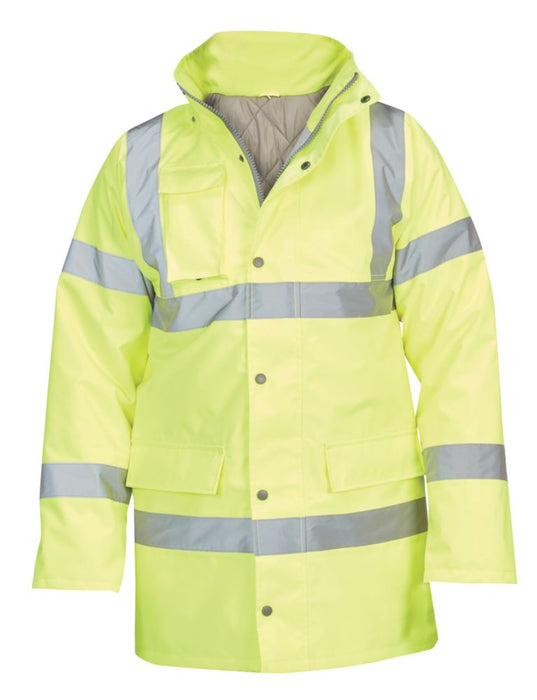 Veste de circulation haute visibilité jaune taille XL, tour de poitrine 58"