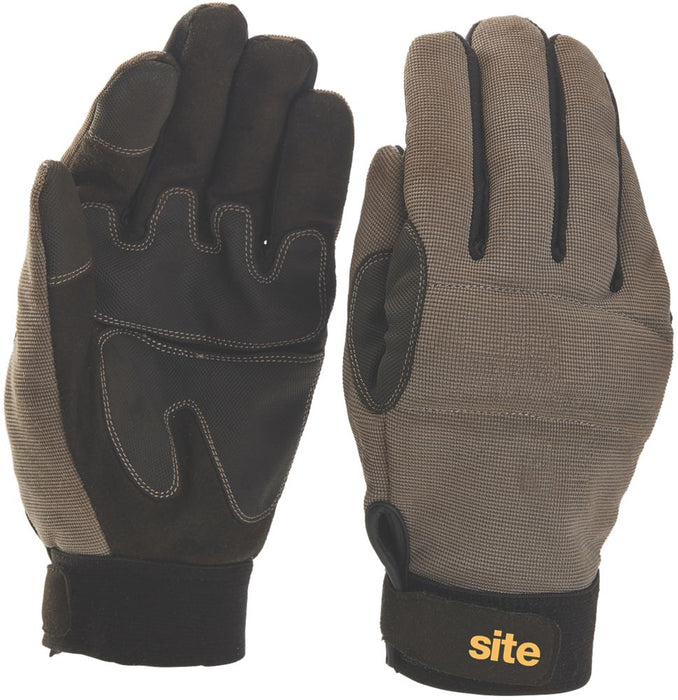 Site 350 Full-Hand Performance Gloves Grey  Black Large