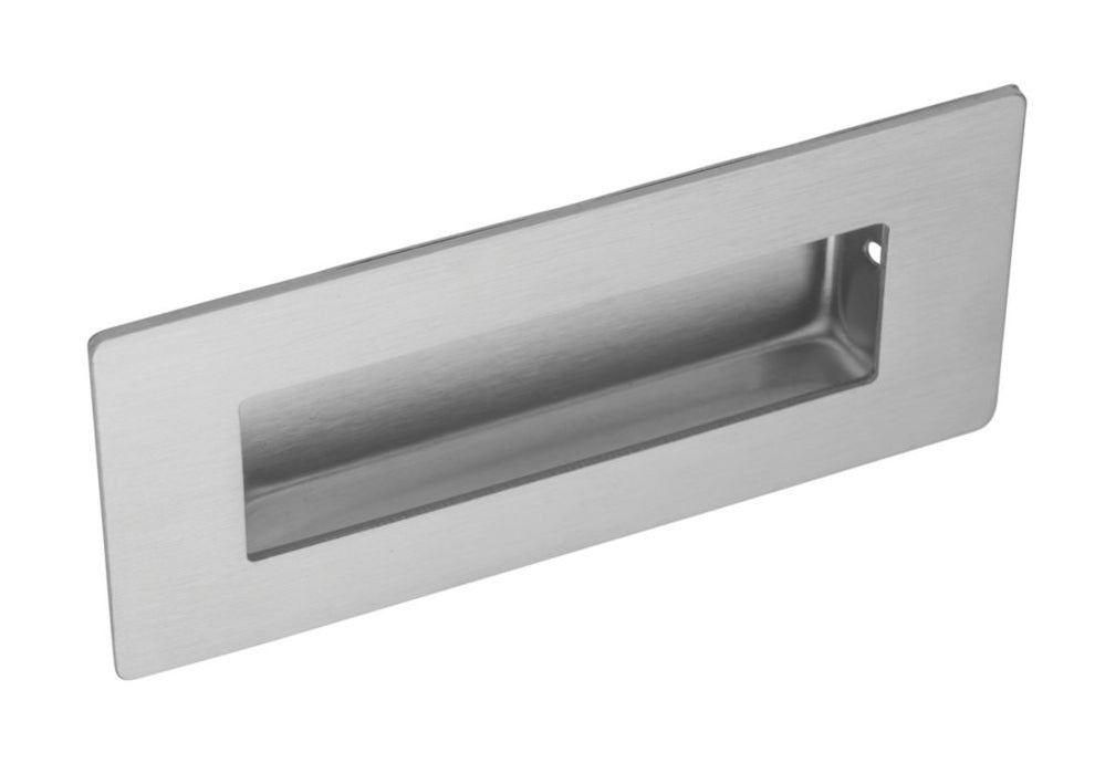 Eurospec Rectangular Flush Pull Handle 102mm Satin Stainless Steel