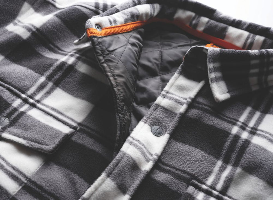 Koszula ocieplana w kratę Scruffs czarno-biało-szara XL obwód klatki piersiowej 117 cm