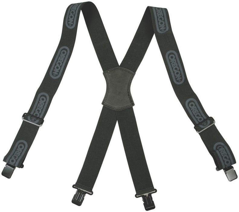 Bretelles pour pantalon de bûcheron Oregon noires à fixation par clip métallique