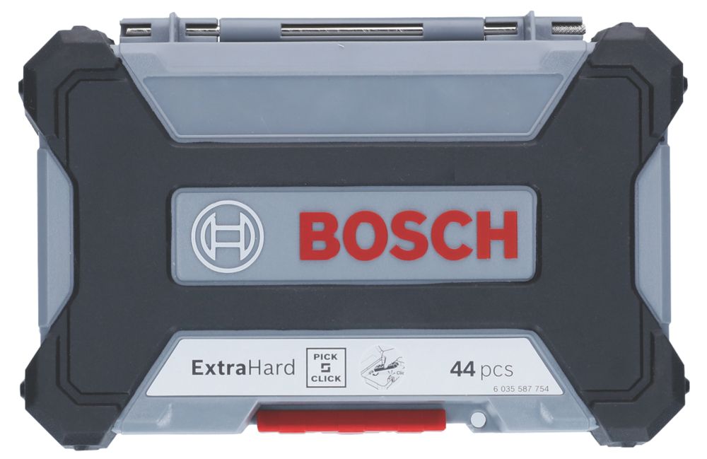 Bosch Professional, puntas de destornillador variadas con vástago hexagonal de 1/4", juego de 44 piezas