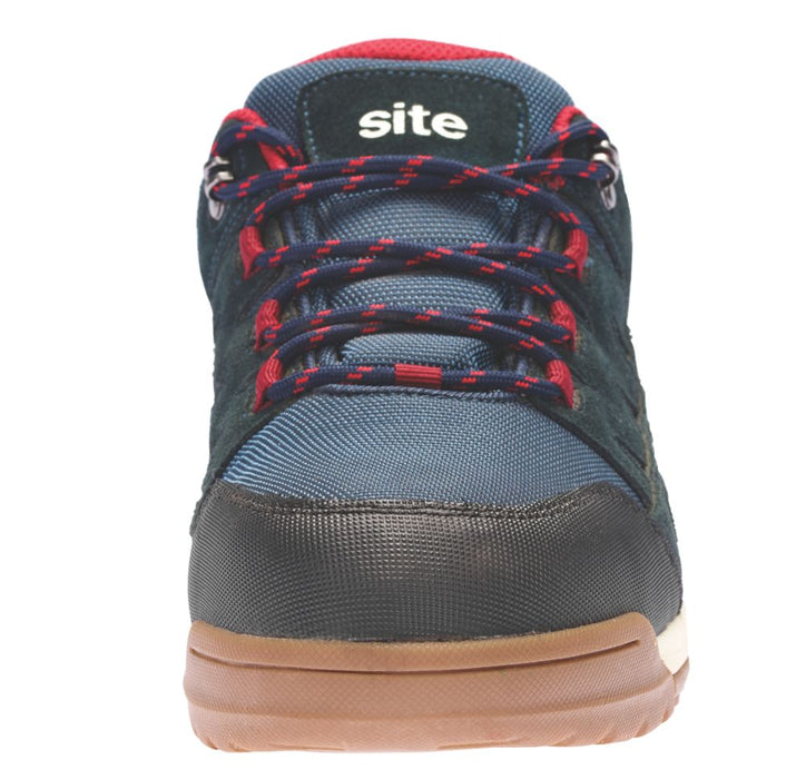 Site Scoria   Safety Trainers Navy Blue & Red Size 9