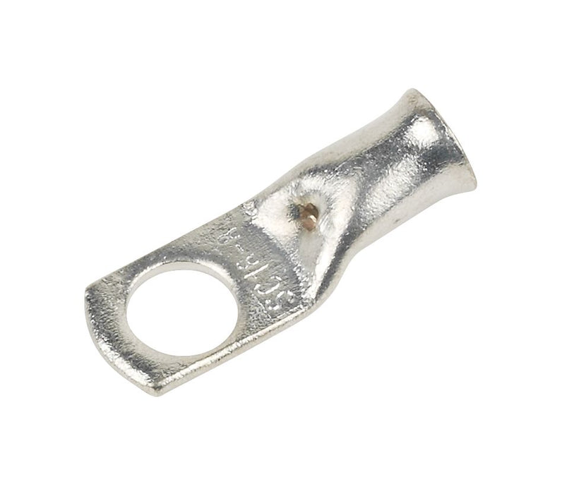 Terminal tubular de cobre con anillo metálico no aislado, 8 mm, pack de 10