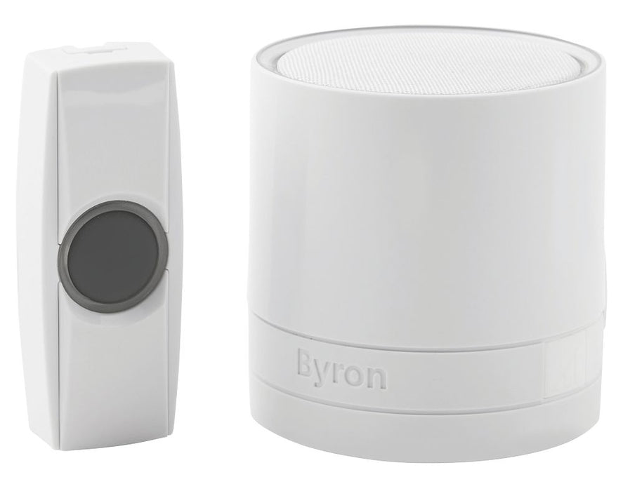 Byron  Battery-Powered Wireless Door Chime Kit White