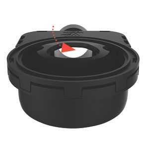 Bonde de douche ultra-plate Smart H48 Valentin noir/chromé 90mm