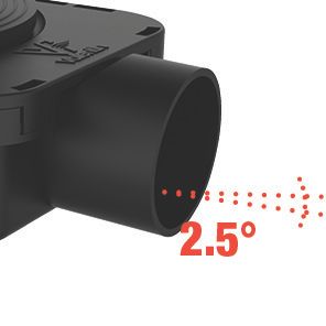 Odpływ prysznicowy Valentin H48 Smart ultrapłaski czarny / chromowany 90 mm