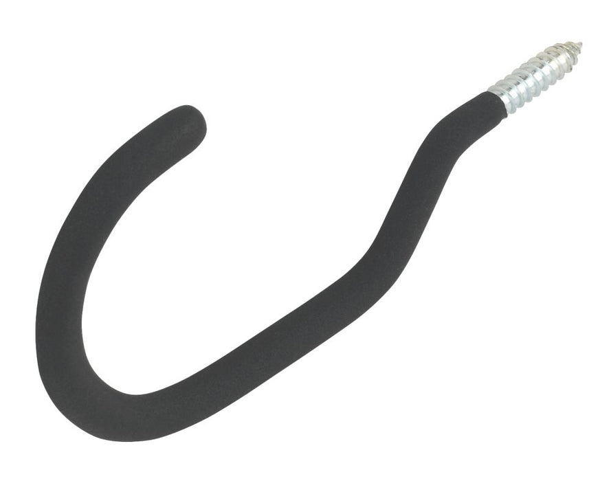 Crochet de rangement rond antidérapant à visser à usage intensif Smith & Locke noir 85 x 220mm