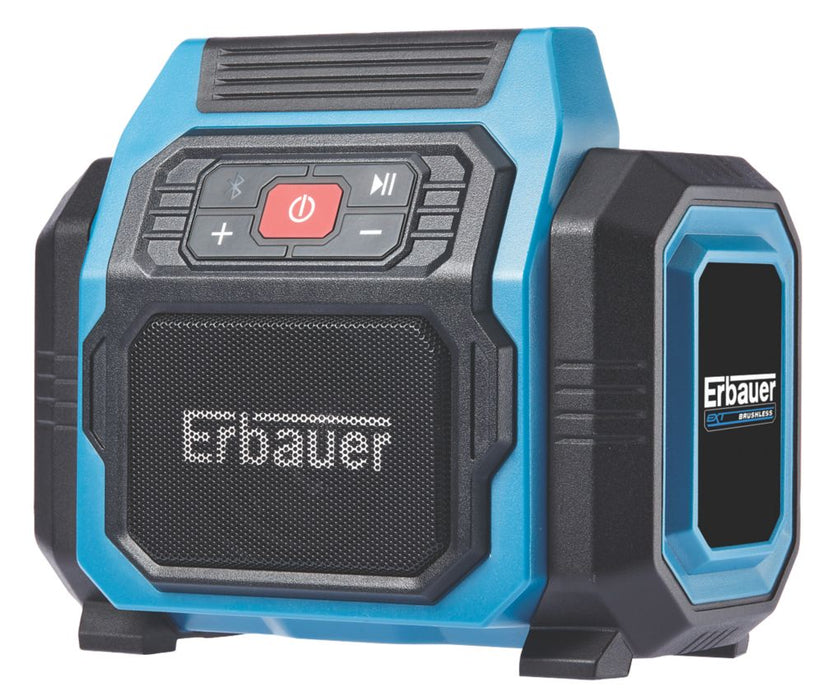 Bezprzewodowy głośnik Bluetooth Erbauer ESP18-Li zasilany akumulatorem litowo-jonowym EXT 18V — samo urządzenie