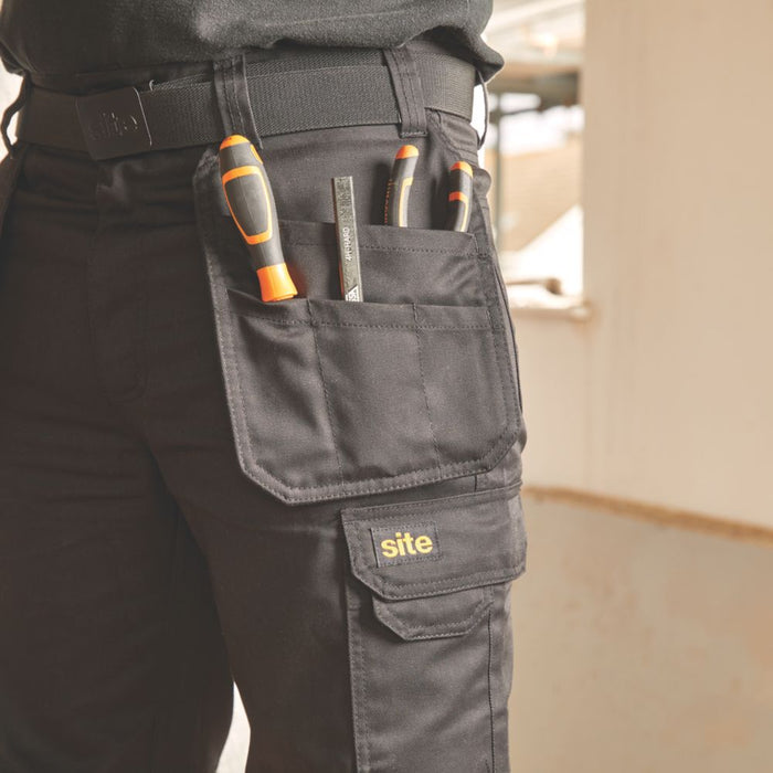 Site Sember, pantalón con bolsillos de pistolera, negro (cintura 40", largo 32")