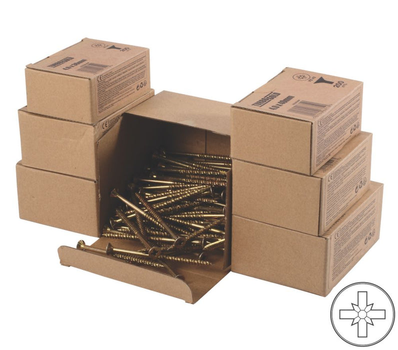 TurboGold  PZ Double-Countersunk Wood Screws 1000 Pieces