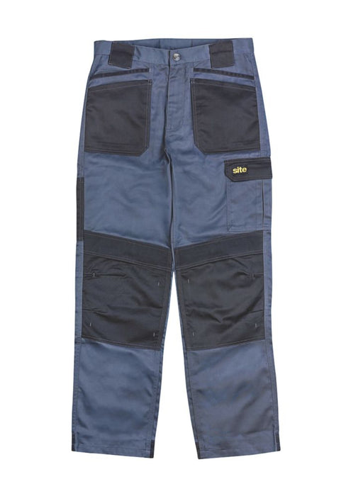 Site Harrier Work Trousers Grey Black, Size 40, Length 81 cm