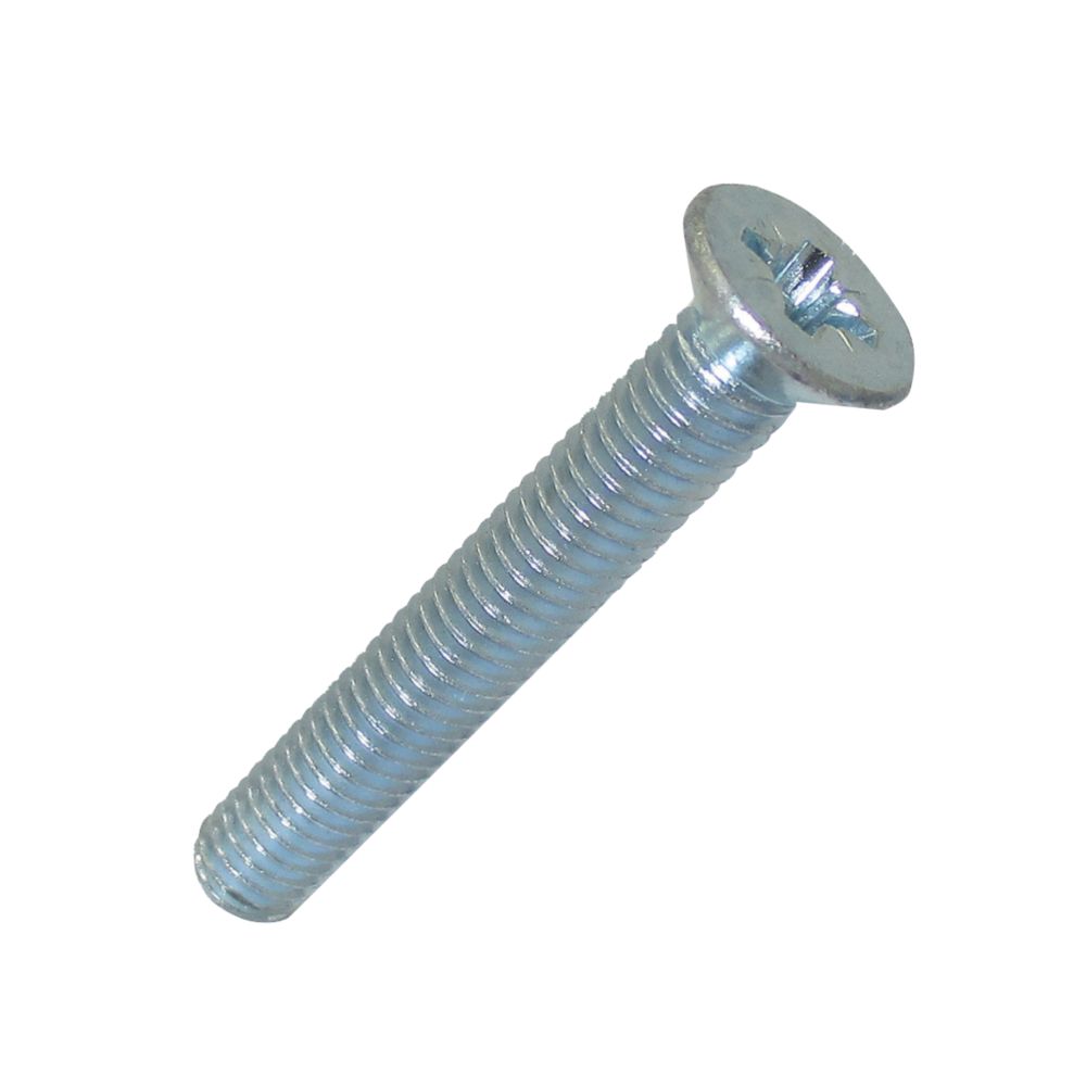 Easyfix Bright Zinc-Plated Countersunk Machine Screws M6 x 40mm 25 Pac ...