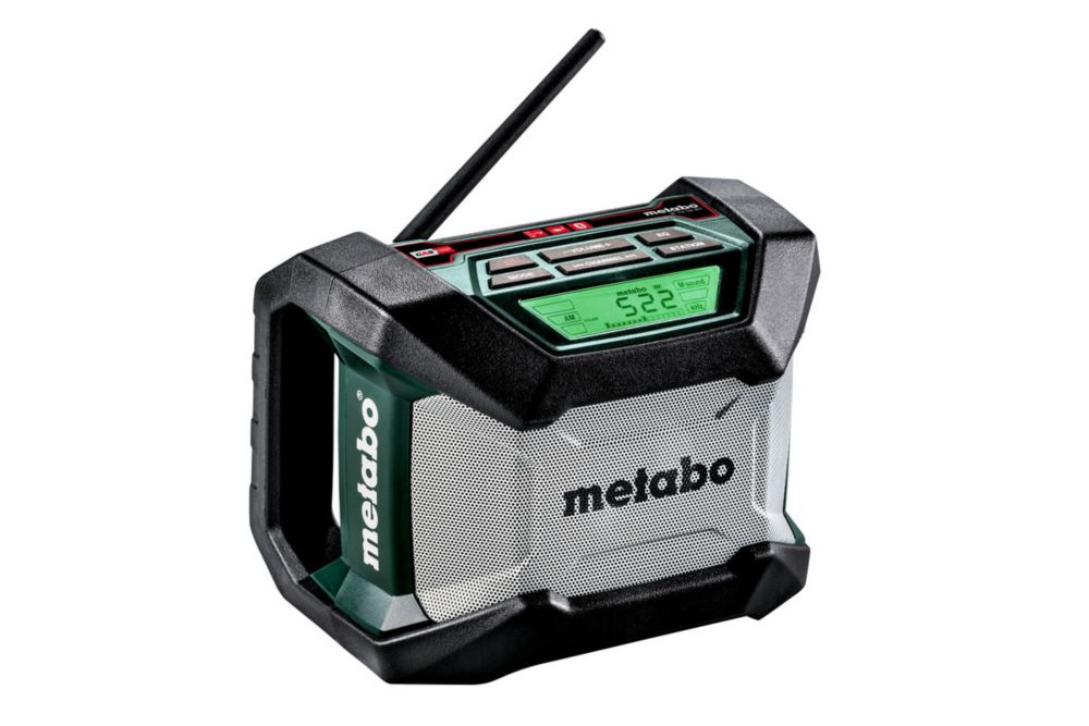 Radio budowlane AM/FM bezprzewodowe Metabo R 12-18 BT zasilane akumulatorem litowo-jonowym CAS 18V — samo urządzenie