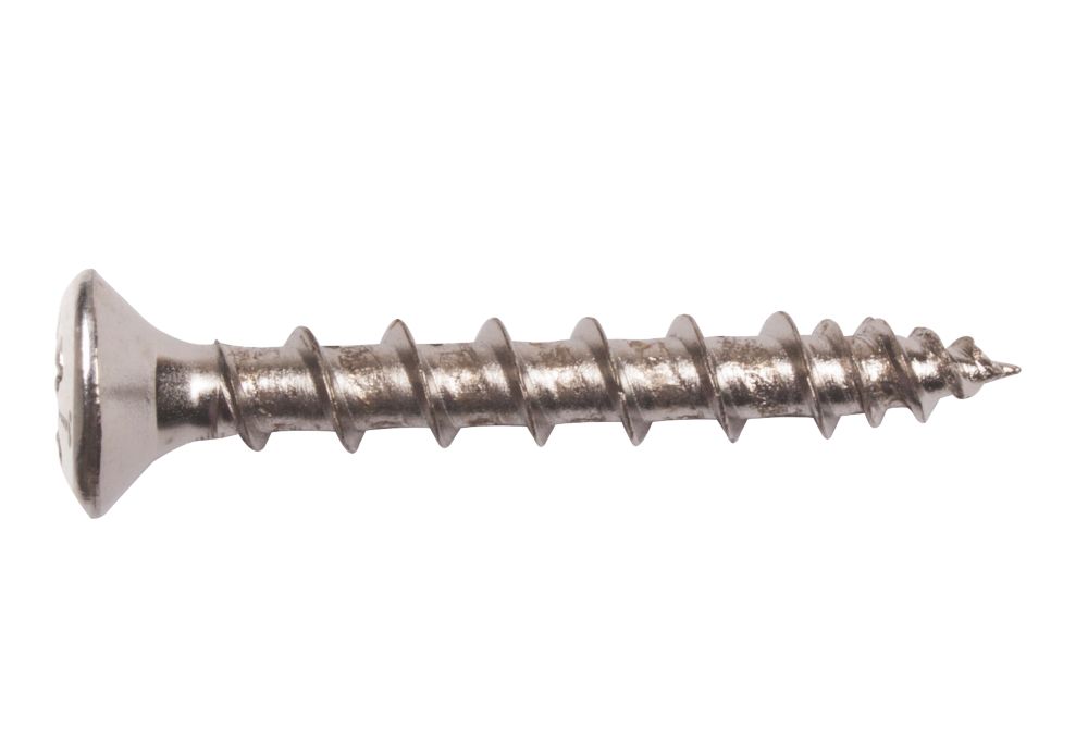 Tornillos para bisagra de rosca cortante PZ de cabeza con doble avellanado Hinge-Tite, 4 × 30 mm, pack de 50