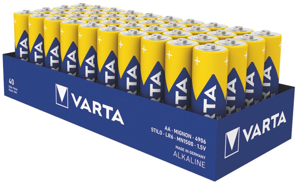 Varta - Pila alcalina Longlife Power AA, pack de 40