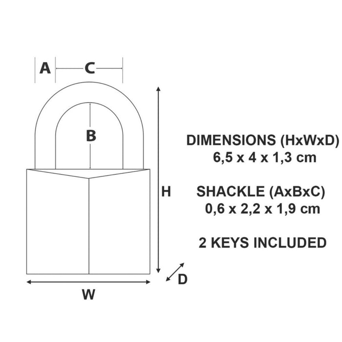 Master Lock 640EURD Brass  Water-Resistant   Marine Grade Padlock 40mm