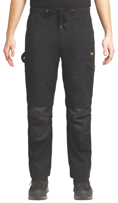 Spodnie robocze z wieloma kieszeniami Site Tesem czarne W36 L32