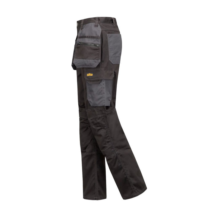 Pantalon à poches étui Site Coppell noir/gris, tour de taille 34", longueur de jambe 32"
