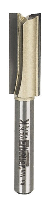 Erbauer Fraise à toupiller droite à double goujure et à tige de ¼" 10 x 25,4mm