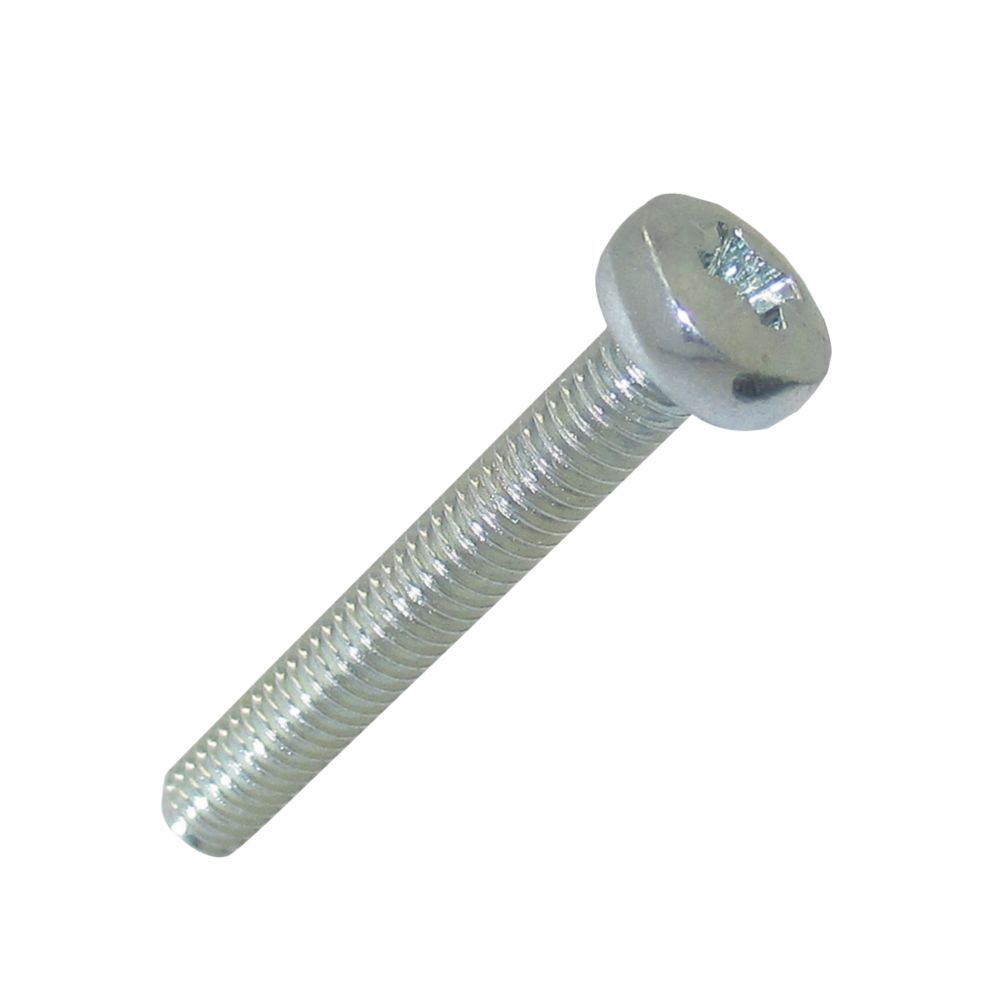 Easyfix Bright Zinc-Plated Pan Machine Screws M3 x 20mm 25 Pack ...