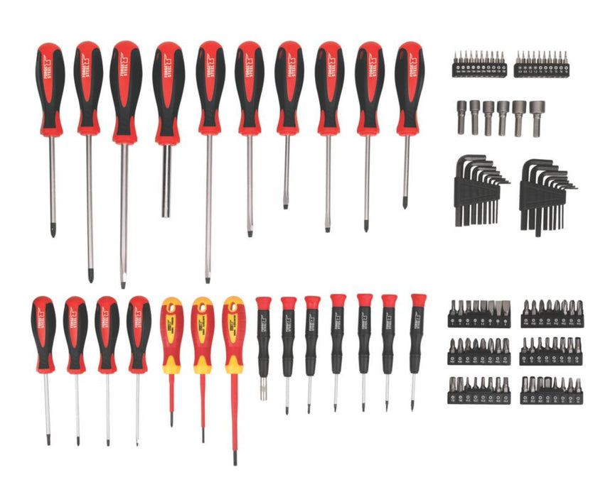 Ensemble de tournevis à angles mixtes en acier forgé, 112 pièces