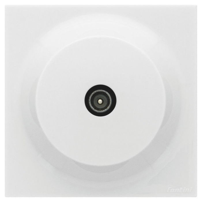 Fontini Neo Evo Surface Coaxial TV Socket With Frame White