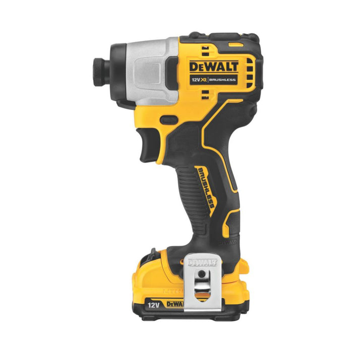 Atornillador de impacto sin cable y sin escobillas DeWalt DCF801D2-QW 12 V 2 baterías XR de iones de litio de 2 Ah