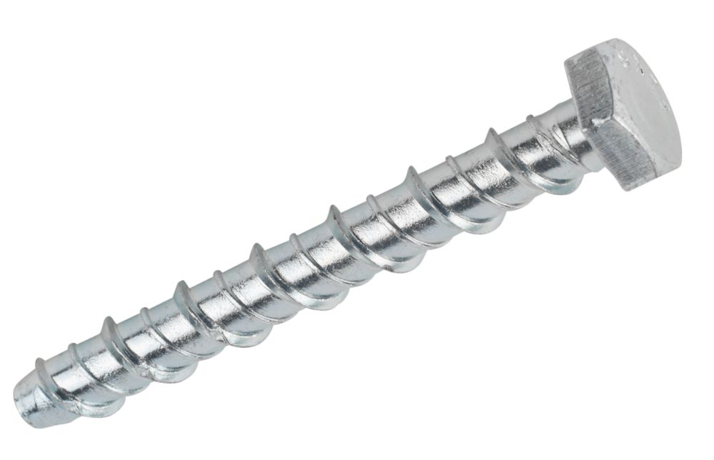 Pernos roscados para hormigón de acero zincado Rawlplug LX, M8 x 75 mm, pack de 10