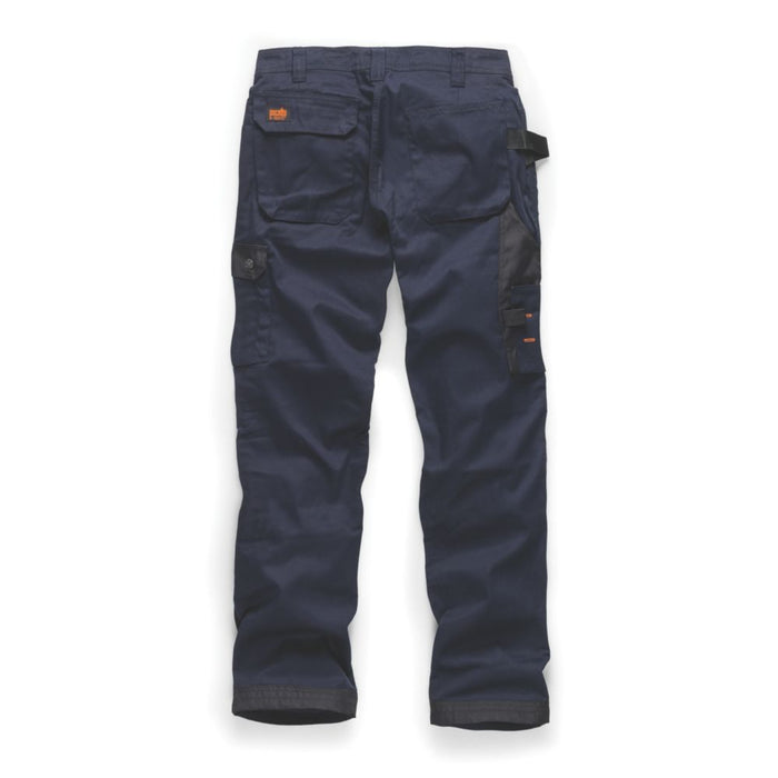 Scruffs Worker Plus, pantalón, azul marino/negro (cintura 38", largo 32")